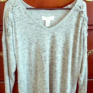 Workshop* Braided Shoulder Sweater